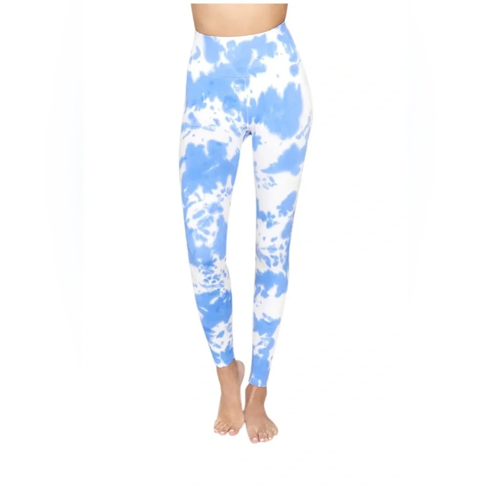 SPIRITUAL GANGSTER Love Sculpt Yoga Leggings Size:M/L Summer Breeze Tie Dye EUC - Picture 1 of 9